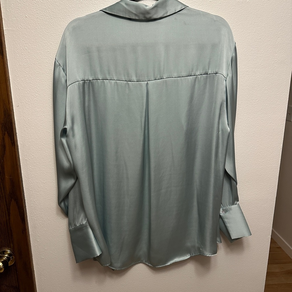 Zara “Silk” Button Up NWT